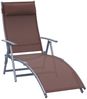 Outsunny Gartenliege Garten Metall Stoff 137 x 63,5 x 100,5 cm, Liegestuhl mit 7-Fach verstellbare Rückenlehne, 1 St, Strandliege mit Kopfkissen, Klappbar, mit Kopfkissen, 7-fach verstellbare Rückenlehne Bild 5