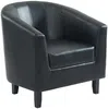 Vente-unique - CRISTOBAL Sessel Kunstleder Schwarz - B 71 cm x H 76 cm x L 78 cm Bild 2