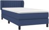 vidaXL Boxspringbett mit Matratze Blau 80x200 cm Stoff, Härtegrad: H2 [3126363] Bild 3
