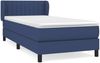 vidaXL Boxspringbett mit Matratze Blau 80x200 cm Stoff, Härtegrad: H2 [3126363] Bild 2