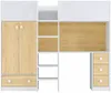 Vente-unique - CINAMO Bett Holz, Platte BeigeWeiß - B 120,8 cm x H 162,3 cm x L 196 cm Bild 5