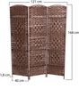Raumteiler Quinn 3-tlg. 166x121 cm, Rattan-Look hellbraun Bild 2