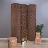Raumteiler Quinn 3-tlg. 166x121 cm, Rattan-Look hellbraun Bild 3