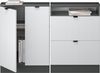 Küchenschrank für Dachschrägen R-Line Weiß Riffel 120 cm 2er Set Vicco Bild 5
