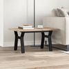 vidaXL Couchtisch Y-Gestell 80x50x40,5cm Massivholz Kiefer & Stahl 3282772 Bild 3