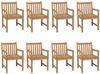 vidaXL Gartenstühle 8 Stk. mit Taupe Kissen Massivholz Teak 3073081 Bild 2