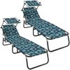 vidaXL Klappbare Sonnenliege 2 pcs Mehrfarbig 190 x 57 x 81 cm Oxford 42003139 Bild 2