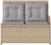 vidaXL Gartenbank mit Kissen Beige und Grau Poly-Rattan 3394443 Bild 4