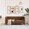 vidaXL Chesterfield-Sofa 2-Sitzer Braun Kunstleder in Wildleder-Optik 372692 Bild 3