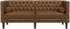 vidaXL Chesterfield-Sofa 2-Sitzer Braun Kunstleder in Wildleder-Optik 372692 Bild 4
