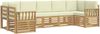 vidaXL Outdoor-Sofagarnitur 6 pcs Weiß und Creme 304 x 128,5 x 73 cm 3392425 Bild 2