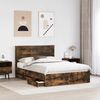vidaXL Bettrahmen Geräucherte Eiche 140 x 200 cm Ingenieurs Holz 3410180 Bild 3