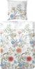 Primera Mako-Satin Bettwäsche 135x200 Blumen Blüten weiß koralle blau 243211-02 Bild 4