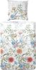 Primera Mako-Satin Bettwäsche 135x200 Blumen Blüten weiß koralle blau 243211-02 Bild 3