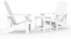 vidaXL Adirondack-Gartenstühle mit Tisch HDPE Weiß 3095704 Bild 2