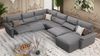 Sofanella Wohnlandschaft Merdia Ledersofa Eckcouch Sofa in Braun Bild 3