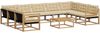 vidaXL Outdoor-Sofagarnitur mit Kissen 10 pcs Weiß und Beige 3389083 Bild 2