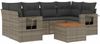vidaXL 7-tlg. Garten-Sofagarnitur mit Kissen Grau Poly Rattan 3224464 Bild 2