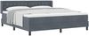 vidaXL Boxspringbett mit Kopfteil Dunkelgrau 200 x 180 cm Samt 3341427 Bild 2