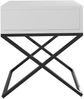 AX LIVING Nachttisch modern Aleio X 45 cm, weiß, schwarzes Gestell Bild 3