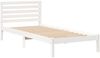 vidaXL Bettrahmen mit Kopfteil Weiß 90 x 220 cm Massives Kiefernholz 872327 Bild 4