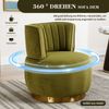 LVHOM Drehsessel 360° Moderner großer Drehstuhl, Dekostuhl - Samt/Teddystoff, Polstersessel, geeignet für Wohnzimmer, Schlafzimmer, Wartezimmer, Büro Bild 4