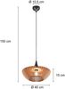 LED Pendelleuchte 1-flammig in Anthrazit & Naturholz Lamellenlampe, Ø 40 cm Bild 4