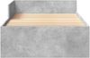 vidaXL Bettgestell mit Kopfteil Betongrau 80 x 200 cm Holzwerkstoff 8009040 Bild 4