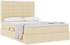 vidaXL Aufbewahrungsbett mit Matratze Creme 140 x 200 cm Polyester 3371914 Bild 3