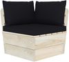 vidaXL Garten-Paletten-Ecksofa mit Kissen Imprägniertes Fichtenholz 3063355 Bild 2