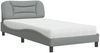 vidaXL Bett mit Matratze "Hvar" Hellgrau 100x200 cm Stoff 3208513 Bild 2