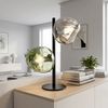 Licht-Erlebnisse Tischleuchte CLONLINA, ohne Leuchtmittel, Glas Weiß Grün Metall E14 40 cm Lava-Glas verspiegelt Schlafzimmer Bild 2