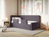 Selsey 'Fanko' Kinderbett 90x200 cm mit Rausfallschutz, Kopfteil links, Samt, Violett Bild 3