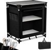 Sekey Campingschrank Faltbar Campingküche mit Aluminiumgestell und Aluminium-Arbeitsplatte, Schwarz Bild 2
