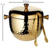 EDZARD Eiseimer Rico, (Höhe 21 cm), Gold-Optik, inkl. Deckel, Sieb und Eiszange Bild 4