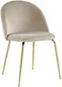 Vente-unique - MELBOURNE Stuhl SamtStoff Beige - B 55 cm x H 77 cm x L 50 cm Bild 3