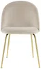 Vente-unique - MELBOURNE Stuhl SamtStoff Beige - B 55 cm x H 77 cm x L 50 cm Bild 5