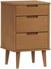vidaXL Nachttisch MOLDE Braun 40x35x65 cm Massivholz Kiefer 4013409 Bild 2