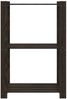 vidaXL Lagerregal mit 3 Böden Schwarz 60x38x90 cm Massivholz Kiefer 373409 Bild 3