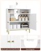 Waschbeckenunterschrank, Badschrank Unterschrank, Waschtischunterschrank, Badezimmerschrank mit 2 Türen, Verstellbare Ablage, EIN offenes Fach, 30 x 60 x 63 cm Bild 4