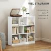 Bücherregal modern weiß 100 cm hoch mit Fächern Regalbrett Wandschutz Wandregal Bild 4