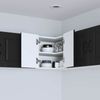 vidaXL Wand-Eckschrank PORTO Schwarz 57 x 57 x 40 cm Holzwerkstoff 885306 Bild 4