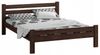 Home Collective Bettgestell Massivholzbett, Einzelbett mit Lattenrost & sicherem Lack, 210x132x72 cm, Walnuss Bild 3
