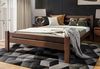 Home Collective Bettgestell Massivholzbett, Einzelbett mit Lattenrost & sicherem Lack, 210x132x72 cm, Walnuss Bild 5