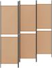 vidaXL 5-teiliger Raumteiler Beige 250 x 180 cm Stoff 42039217 Bild 3