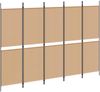 vidaXL 5-teiliger Raumteiler Beige 250 x 180 cm Stoff 42039217 Bild 2