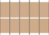 vidaXL 5-teiliger Raumteiler Beige 250 x 180 cm Stoff 42039217 Bild 4