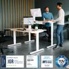 Desktopia Pro X - Elektrisch höhenverstellbarer Schreibtisch / Ergonomischer Tisch mit Memory-Funktion, Ahorn, Gestell Weiß, 120x80 cm Bild 2