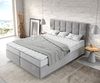 Boxspringbett Dream-Fine 160x200 cm Mikrofaser Grau mit Matratze und Topper Bild 3