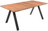 Garten-Sitzgruppe GESA 5-tlg. - Teak, Grau | Gartenmöbel-Set Gartengarnitur Garten-Essgruppe mit Stapelstühlen und Esstisch Bild 3